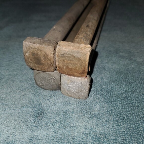 5/8"x 14.5" Square Head Bolts & Nuts Galvanized Steel (Lot of 4) E-Pole Upcycle - Picture 4 of 4